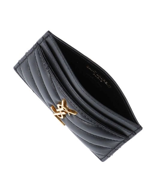 Saint Laurent Black "Cassandre" Card Holder