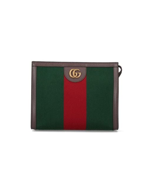 Gucci Green 'Gg' Pouch for men