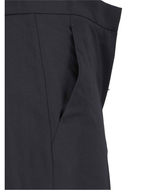Max Mara Blue Virgin Wool Pants Fernet