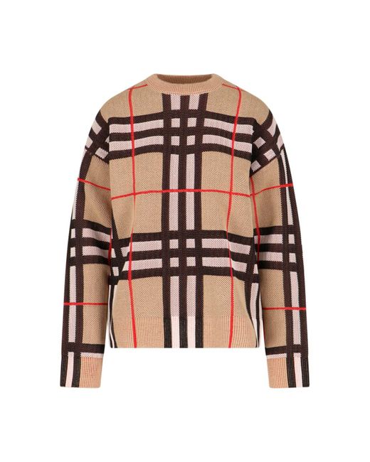 Burberry Natural Check Pattern Sweater