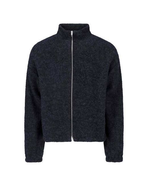 Jil Sander Blue Wool Zip Jacket for men