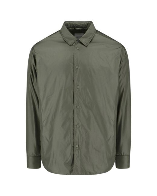 Aspesi Green Classic Button-Down Shirt With Appeal for men
