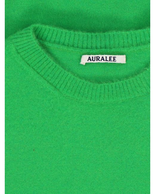 Auralee Green Cashmere Blend Sweater for men