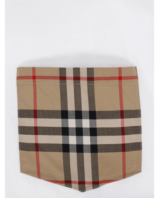 Burberry White T-Shirt With Pocket “Check”