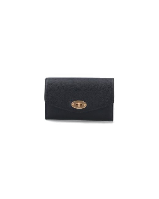 Mulberry Black Medium Wallet "darley"