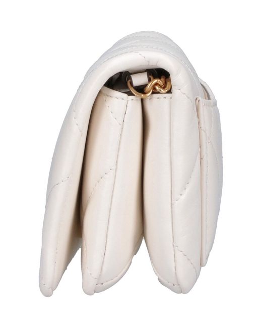Tory Burch White Chain Wallet "Kira"