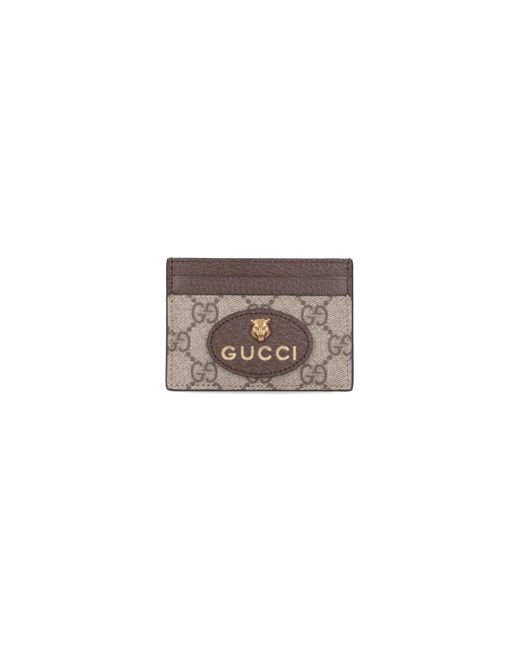 Gucci White "neo Vintage Gg Supreme" Card Holder for men