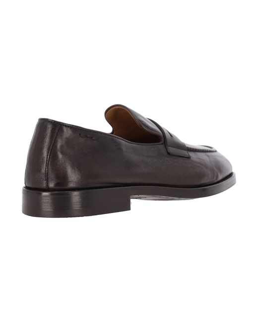 Alexander Hotto Black Leather Loafers for men