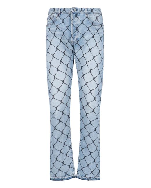 GALLERY DEPT. Blue 'cage' Mesh Print Pants for men