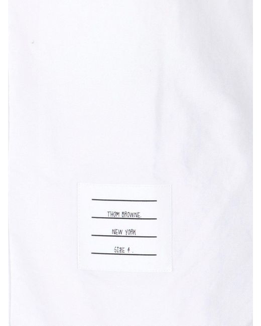 Camicia Dettagli Tricolore di Thom Browne in White da Uomo