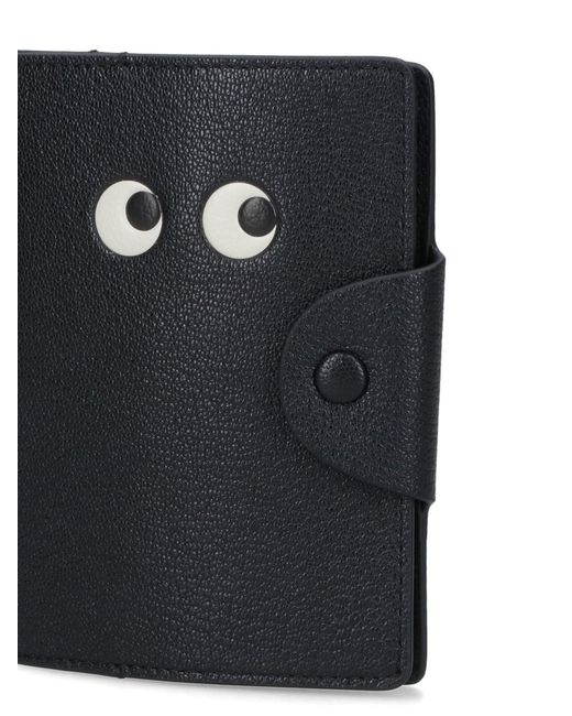 Anya Hindmarch Black Passport Holder "Eyes"