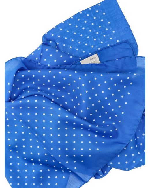 Destin Blue Polka Dot Scarf