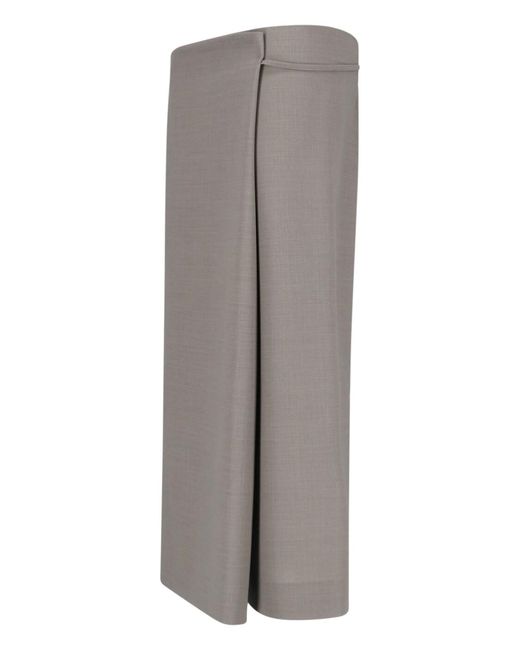 Calvin Klein Gray "Hallie" Midi Skirt