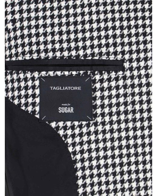 Blazer Monopetto Pied De Poule di Tagliatore in Gray da Uomo