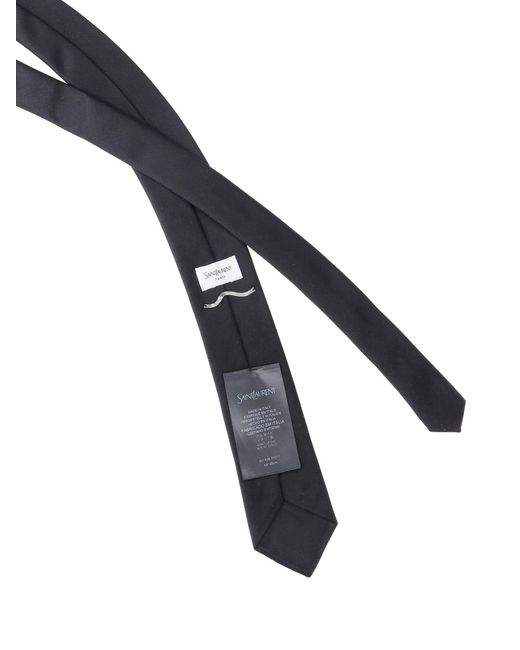 Saint Laurent Black Silk Tie for men