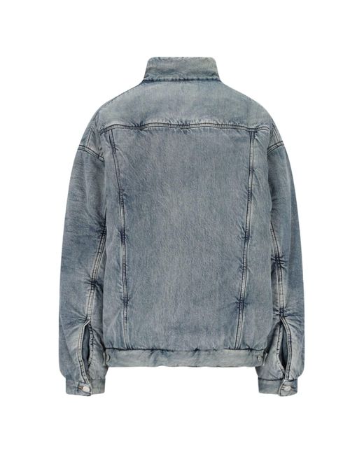 Balenciaga Padded Denim Jacket in Blue for Men Lyst
