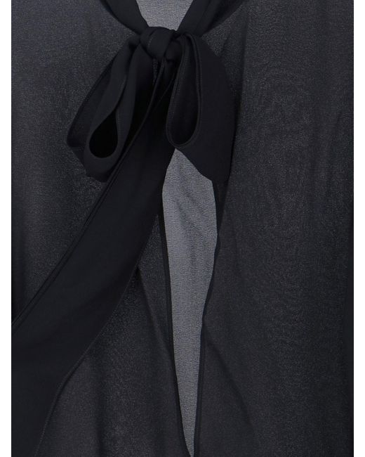 Alaïa Black Lavallière Shirt