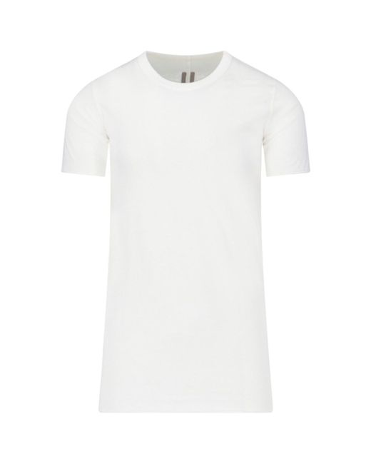 T-Shirt Basic di Rick Owens in White da Uomo
