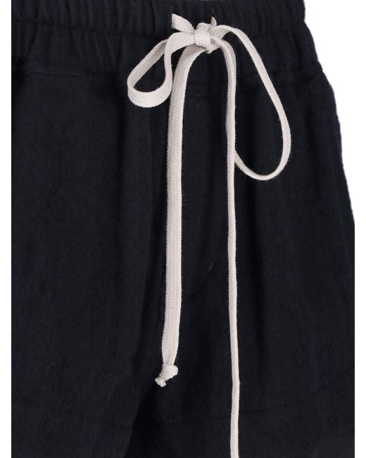 Rick Owens Blue Sport Shorts