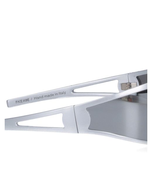Facehide White Sunglasses "Bullet" for men