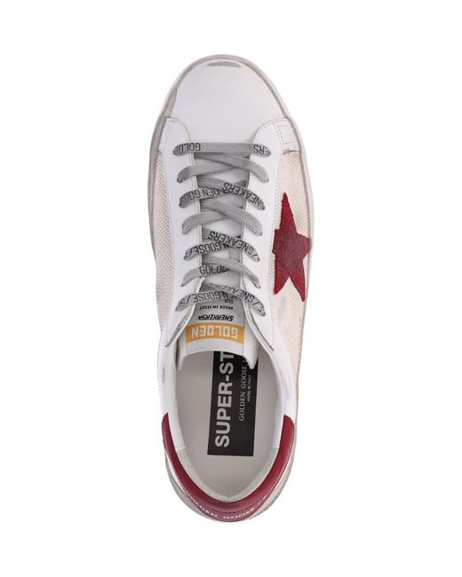 Golden Goose Deluxe Brand Pink Leather Sneakers With Cotton & Rubber Construction for men