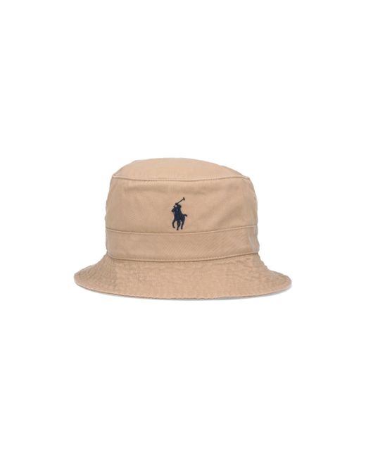 Cappello Bucket Logo di Polo Ralph Lauren in Natural da Uomo
