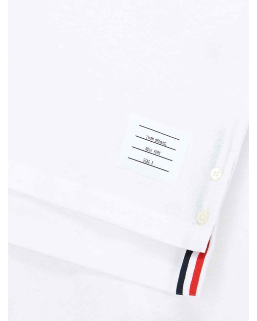 Polo Dettagli Tricolore di Thom Browne in White da Uomo