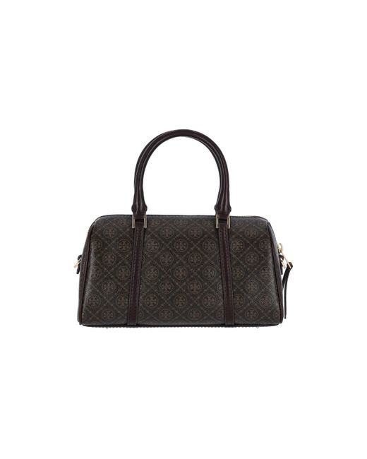 Tory Burch Black Mini "Barrel T Monogram" Shoulder Bag