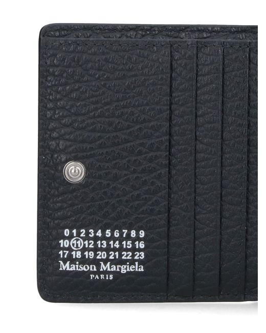 Maison Margiela Black Four Stitches Compact Card Holder
