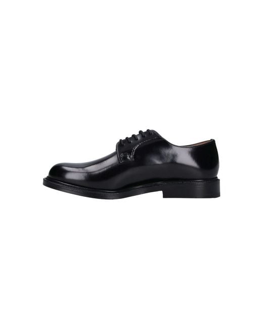 Church's Black Polished Leather Derby Shoes With Round Toe for men