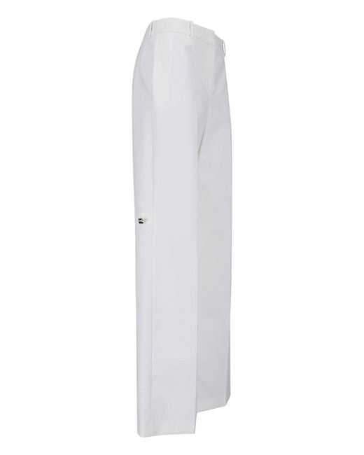 Fendi White Cotton Pants