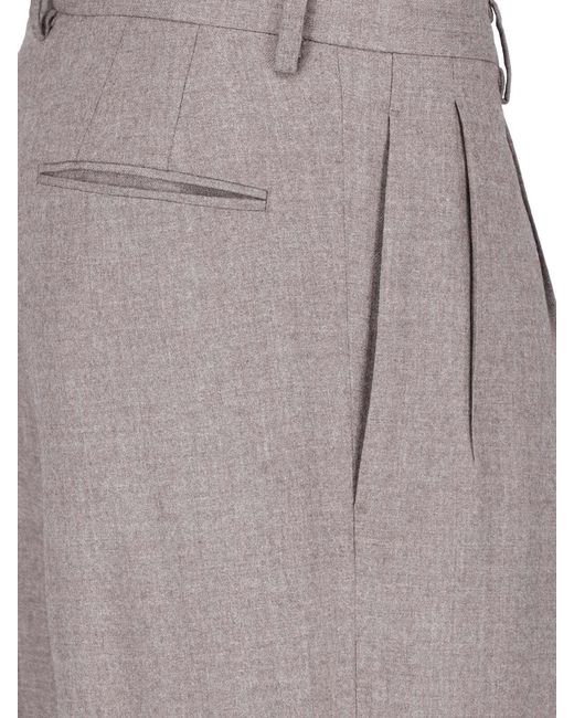 Auralee Gray Tailored Wool Trousers