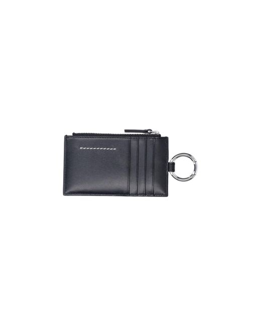 MM6 by Maison Margiela Blue Zip Card Holder