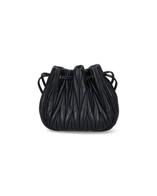 Pouch Logo di Miu Miu in Black