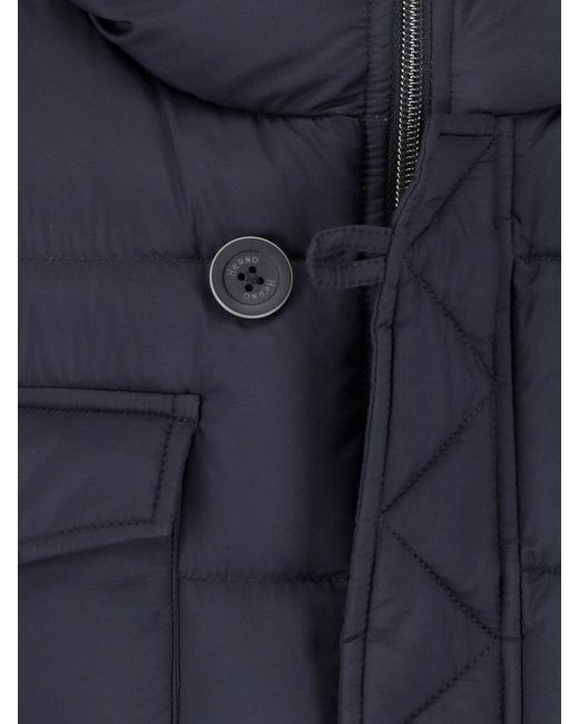 Herno Blue Down-Padded Polyamide Jacket With Acrylic Coating And Stretch Lining for men