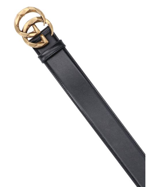 Cintura Gg Marmont di Gucci in Black da Uomo