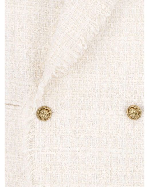 Balmain White Double-Breasted Blazer