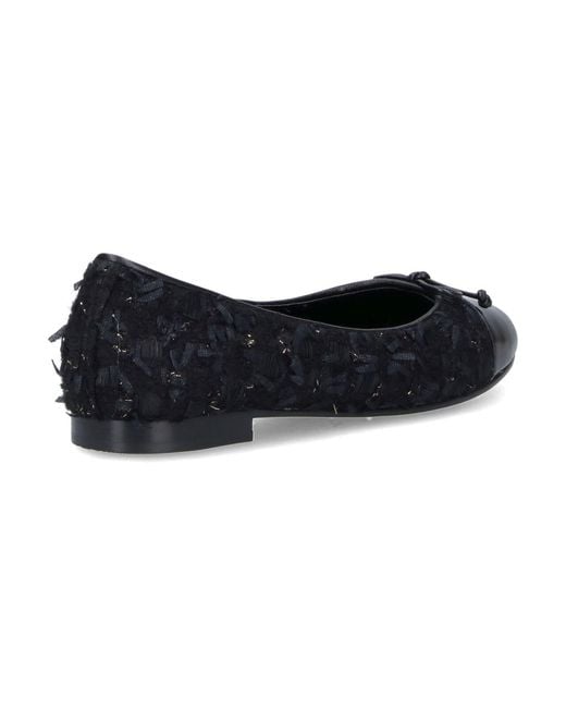 Tory Burch Black Tweed Ballet Flats