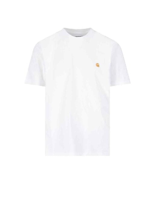 Carhartt White 'chase' T-shirt for men