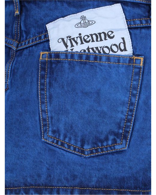 Gonna Mini Denim di Vivienne Westwood in Blue