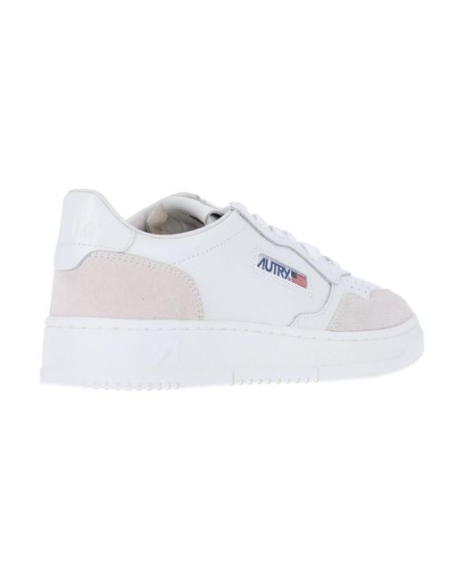 Autry White Leather & Suede Low-Top Sneaker For for men