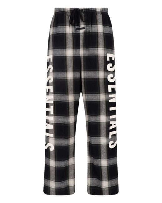 Fear Of God Black Wide Checkered Pants for men