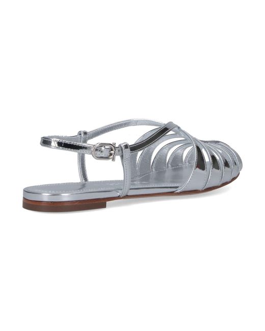Ferragamo White Cage Sandals