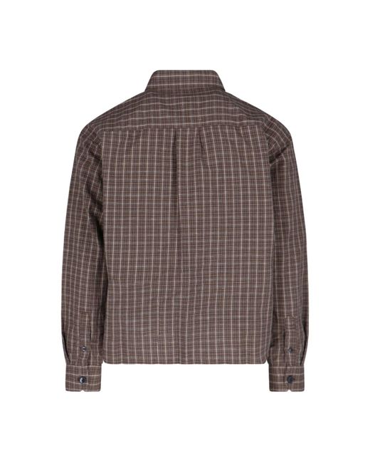 Camicia A Quadri "Priority" di mfpen in Brown da Uomo