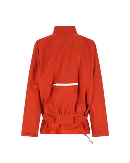 Lacoste Red Technical Taffeta Popover Logo Jacket for men