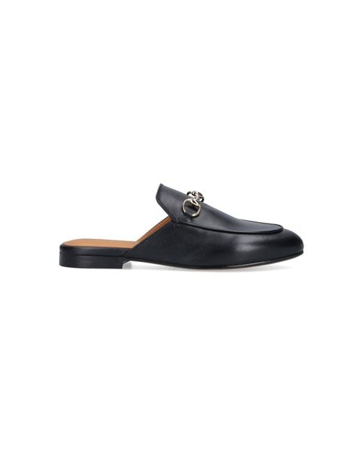 Gucci Black "Princetown" Mules