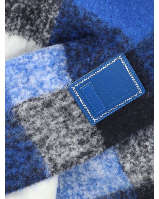 Adererror Blue 'Faylen Muffler' Wool Blend Scarf for men