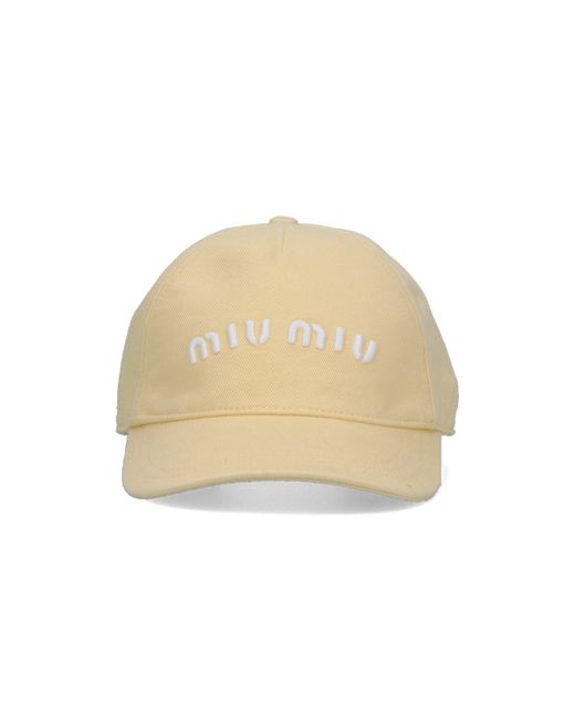Miu Miu Natural Logo Baseball Cap