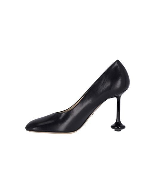 Loewe Black Toy Contrast-sole Leather Heeled Courts