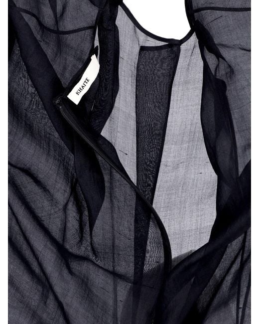 Khaite Black 100% Silk T-Shirt
